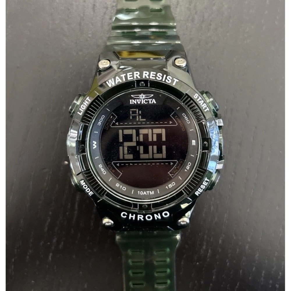 Invicta Racing Burnout Digital Watch 52mm Transparent Green 49042 New In Box